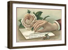 George Hanna, Ladies' and Gents' Fine Shoes Trade Card-null-Framed Giclee Print