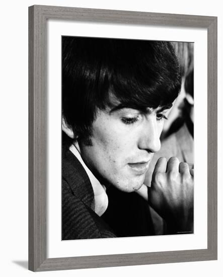 George Harrison, a Member of Music group The Beatles, During an Interview-Bill Ray-Framed Premium Photographic Print