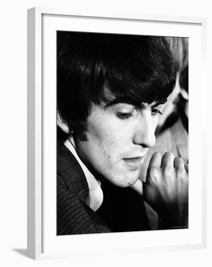 George Harrison, a Member of Music group The Beatles, During an Interview-Bill Ray-Framed Premium Photographic Print