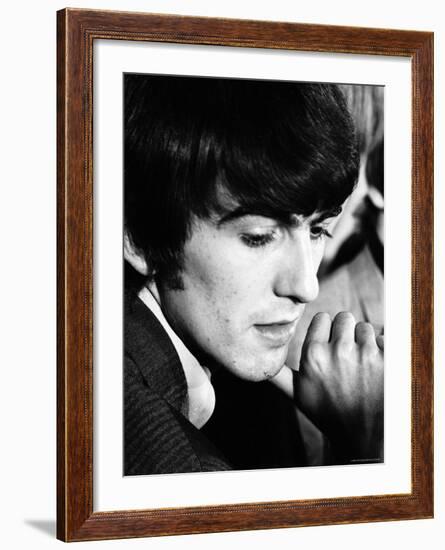 George Harrison, a Member of Music group The Beatles, During an Interview-Bill Ray-Framed Premium Photographic Print