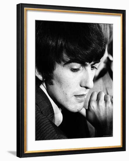 George Harrison, a Member of Music group The Beatles, During an Interview-Bill Ray-Framed Premium Photographic Print