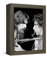 George Harrison and Bob Dylan Performing Together at Rock Concert Benefiting Bangladesh-Bill Ray-Framed Premier Image Canvas