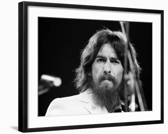 George Harrison Performing at a Rock Concert Benefiting Bangladesh, aka Kampuchea-Bill Ray-Framed Premium Photographic Print