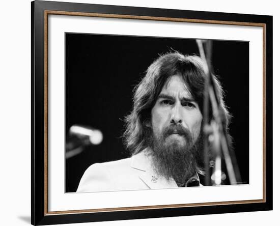 George Harrison Performing at a Rock Concert Benefiting Bangladesh, aka Kampuchea-Bill Ray-Framed Premium Photographic Print