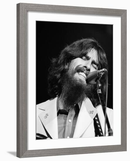 George Harrison Performing at a Rock Concert Benefiting Bangladesh, aka Kampuchea-Bill Ray-Framed Premium Photographic Print