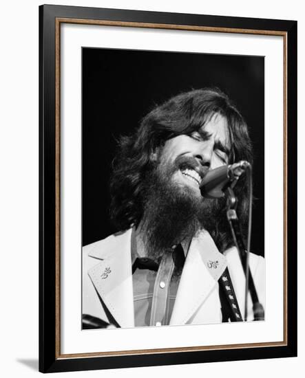 George Harrison Performing at a Rock Concert Benefiting Bangladesh, aka Kampuchea-Bill Ray-Framed Premium Photographic Print