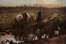 Ploughing in the Campagna, 1857 (Oil on Canvas)-George Heming Mason-Giclee Print