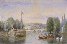 The River Thames with Richmond Bridge and Richmond Hill in the Distance, London, 1867-George Henry Andrews-Giclee Print
