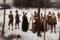 The Landing of the Pilgrim Fathers, 1620-George Henry Boughton-Giclee Print