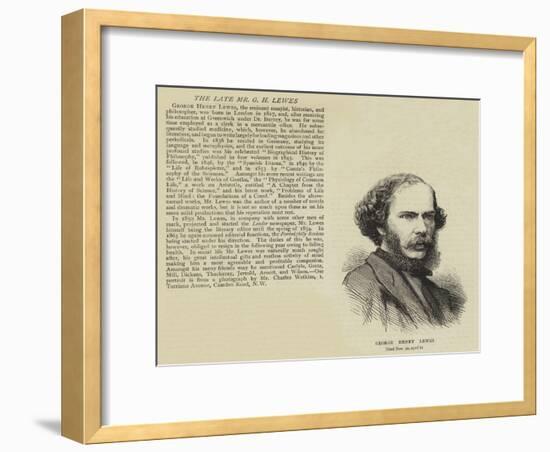 George Henry Lewes-null-Framed Giclee Print