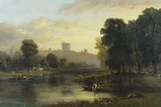 View of Windsor Castle from Across the Thames, 19th Century-George Hilditch-Mounted Giclee Print