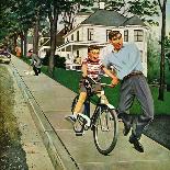 "Bike Riding Lesson", June 12, 1954-George Hughes-Giclee Print