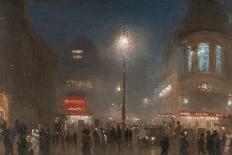 Piccadilly Circus (Oil on Board)-George Hyde Pownall-Framed Giclee Print