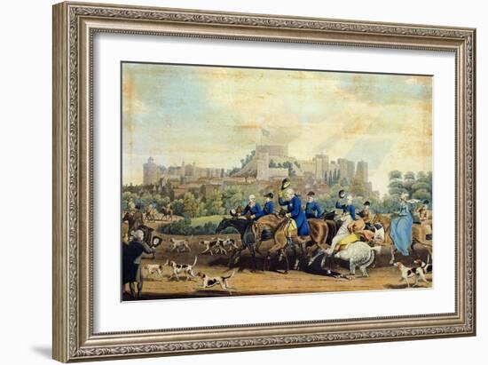 George III (1738-1820) Returning from Hunting, Engraved by M. Dubourg, 1820-James Pollard-Framed Giclee Print