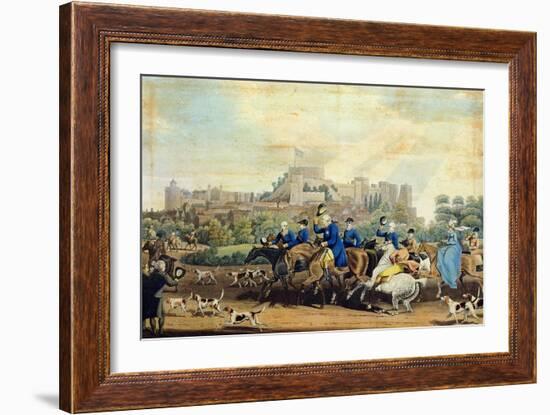 George III (1738-1820) Returning from Hunting, Engraved by M. Dubourg, 1820-James Pollard-Framed Giclee Print