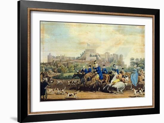 George III (1738-1820) Returning from Hunting, Engraved by M. Dubourg, 1820-James Pollard-Framed Giclee Print