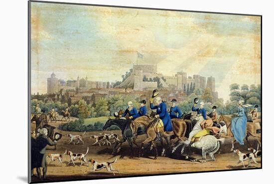 George III (1738-1820) Returning from Hunting, Engraved by M. Dubourg, 1820-James Pollard-Mounted Giclee Print