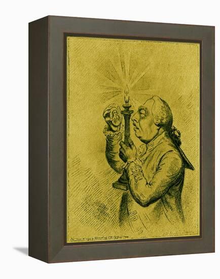 George III caricature by James Gillray-James Gillray-Framed Premier Image Canvas