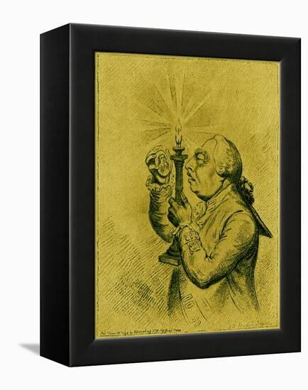 George III caricature by James Gillray-James Gillray-Framed Premier Image Canvas