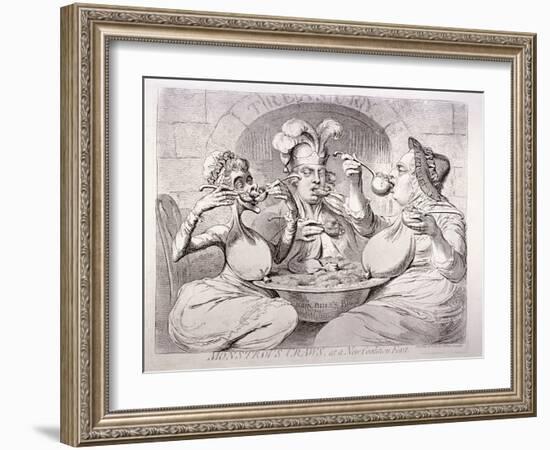 George III Feeding Himself on Guineas, London, 1787-James Gillray-Framed Giclee Print