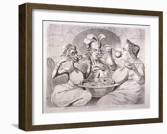 George III Feeding Himself on Guineas, London, 1787-James Gillray-Framed Giclee Print
