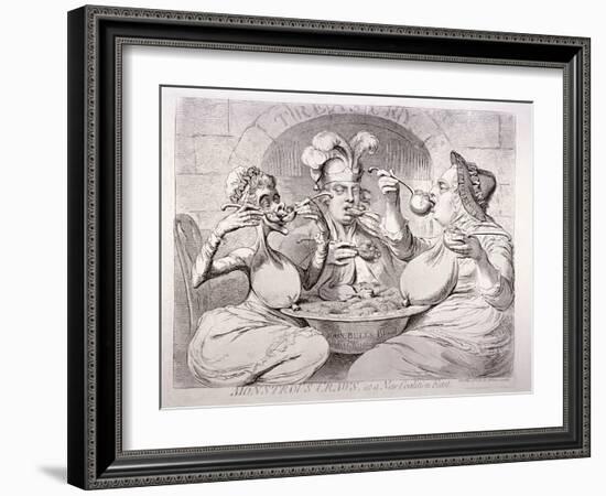 George III Feeding Himself on Guineas, London, 1787-James Gillray-Framed Giclee Print