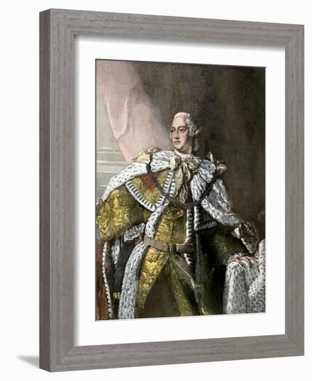 George Iii, King of England, in Gold Brocade Trimmed with Ermine, 1767-null-Framed Giclee Print