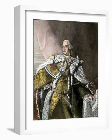 George Iii, King of England, in Gold Brocade Trimmed with Ermine, 1767-null-Framed Giclee Print