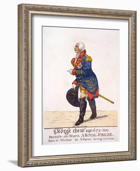 George III of Britain in 1810 on His Fifty Year Jubilee-Robert Dighton-Framed Giclee Print