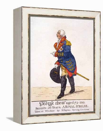 George III of Britain in 1810 on His Fifty Year Jubilee-Robert Dighton-Framed Premier Image Canvas