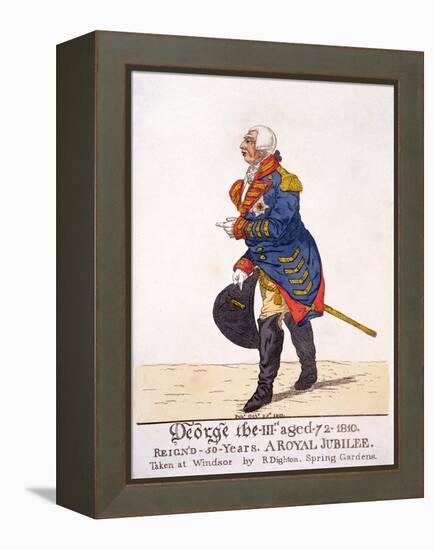 George III of Britain in 1810 on His Fifty Year Jubilee-Robert Dighton-Framed Premier Image Canvas