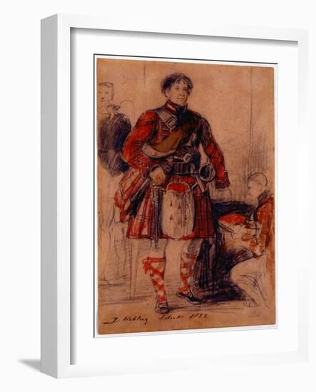 George IV in Highland Dress at the Palace of Holyrood, 1822-Sir David Wilkie-Framed Giclee Print