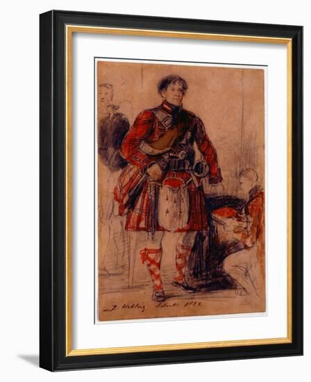 George IV in Highland Dress at the Palace of Holyrood, 1822-Sir David Wilkie-Framed Giclee Print