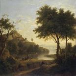 Landscape near a Coastal Inlet, 1763 (Oil on Canvas)-George Lambert-Framed Giclee Print