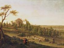 Landscape near a Coastal Inlet, 1763 (Oil on Canvas)-George Lambert-Framed Giclee Print