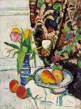 Still Life with Fruit and Marigolds in a Chinese Vase, c.1928-George Leslie Hunter-Giclee Print