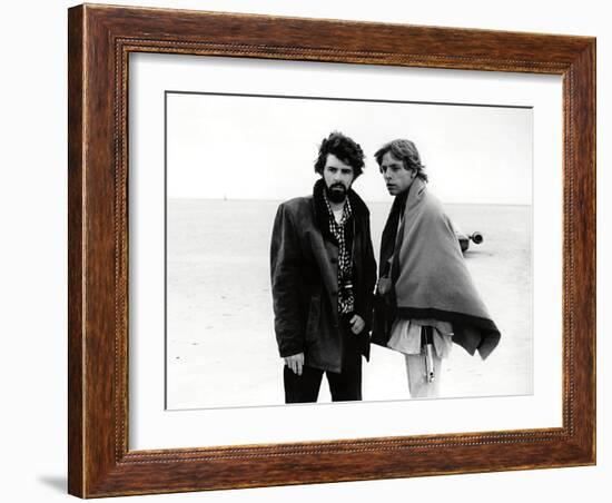 GEORGE LUCAS; MARK HAMILL. "Star Wars: Episode IV-A New Hope" [1977], directed by GEORGE LUCAS.-null-Framed Photographic Print