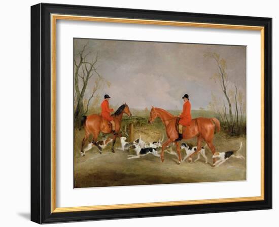 George Mountford, Huntsman to the Quorn, and W. Derry, Whipper-In, at John O'Gaunt's Gorse, Nr…-Richard Barrett Davis-Framed Giclee Print