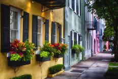 Rainbow Row I, Charleston South Carolina-George Oze-Mounted Photographic Print