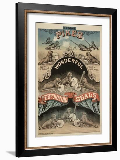 George Pike's Performing Seals-Henry Evanion-Framed Giclee Print