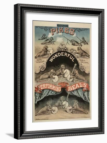 George Pike's Performing Seals-Henry Evanion-Framed Giclee Print