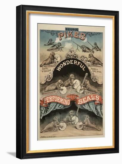 George Pike's Performing Seals-Henry Evanion-Framed Giclee Print