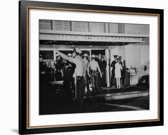 George Plimpton at the Hospital after Robert F. Kennedy's Assassination-null-Framed Premium Photographic Print