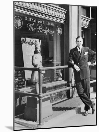 George Preston Marshall, Owner of Washington Redskins at the Clubs Offices in 1940-null-Mounted Photo