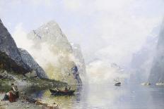 Beautiful Day on the Norwegian Fjord-George Rasmussen-Mounted Giclee Print
