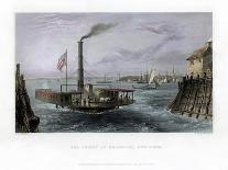 The Ferry at Brooklyn, New York, USA, 1838-George Richardson-Framed Premier Image Canvas