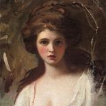 Emma Hart, Later Lady Hamilton, in a Straw Hat, C.1782-94-George Romney-Giclee Print