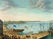 Launching of the Ship 'Fame', 1802-George Ropes-Framed Giclee Print