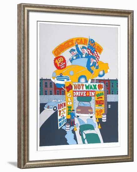 George's Car Wash-Seymour Chwast-Framed Limited Edition