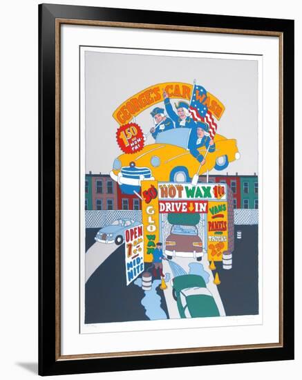 George's Car Wash-Seymour Chwast-Framed Limited Edition